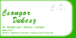 csongor dukesz business card
